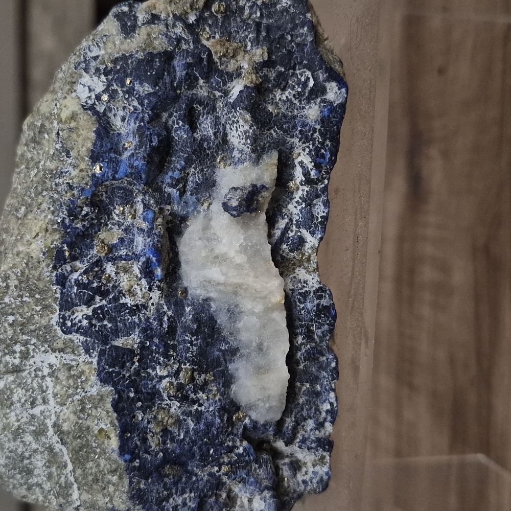 Raw Azurite Specimen with Clear Quartz - Picture 3 of 6